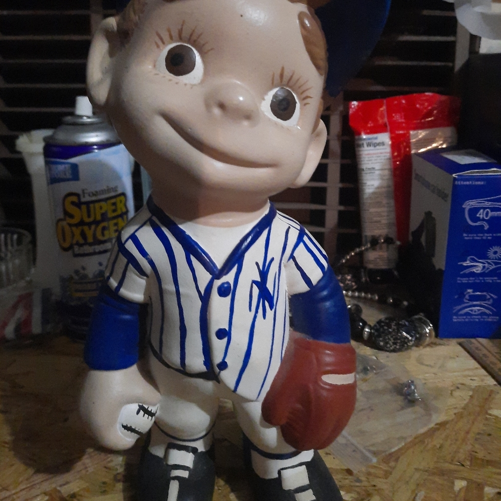 Vintage ceramic baseball boy
